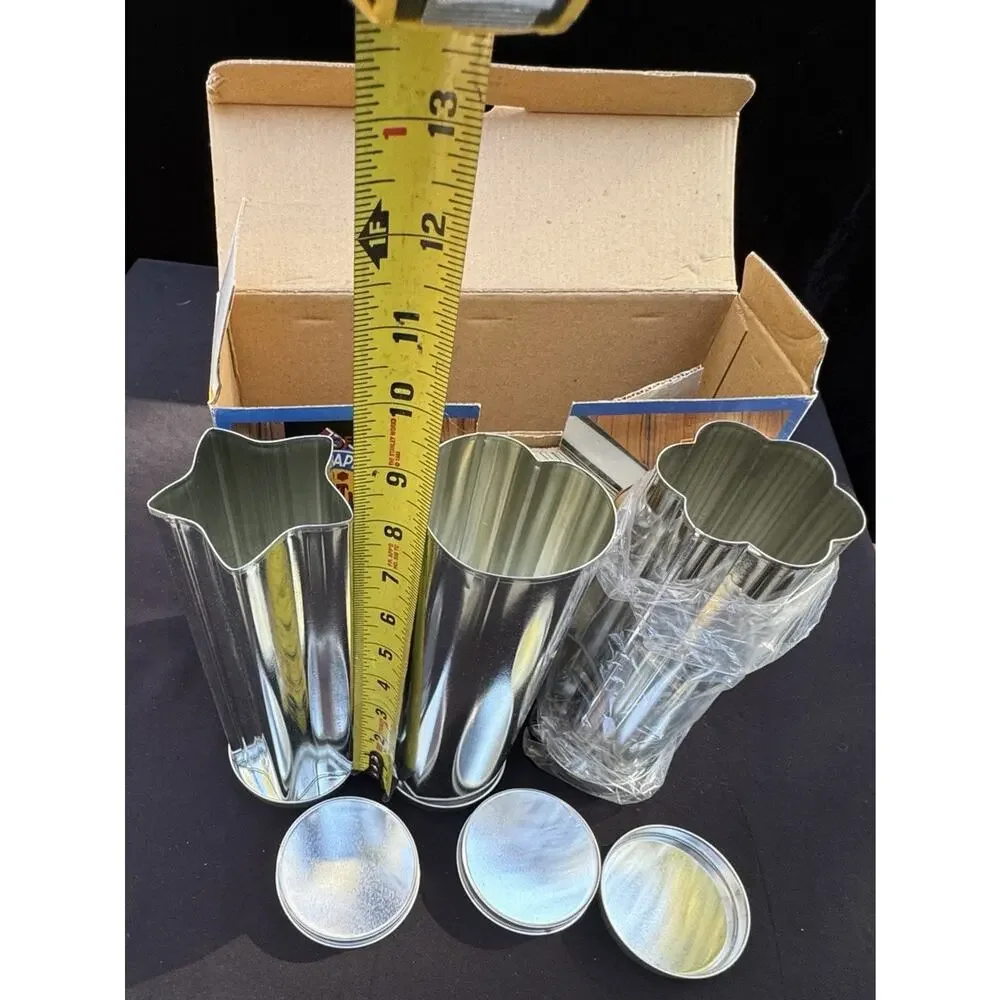Fun Shaped Baking Tubes Set Of 3 Includes Star Flower & Heart Tubes New Open Box